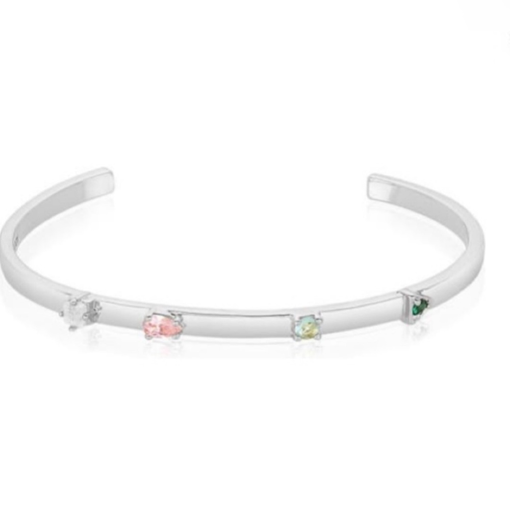 Adornia Fine white rhodium plated gemstone bracelet